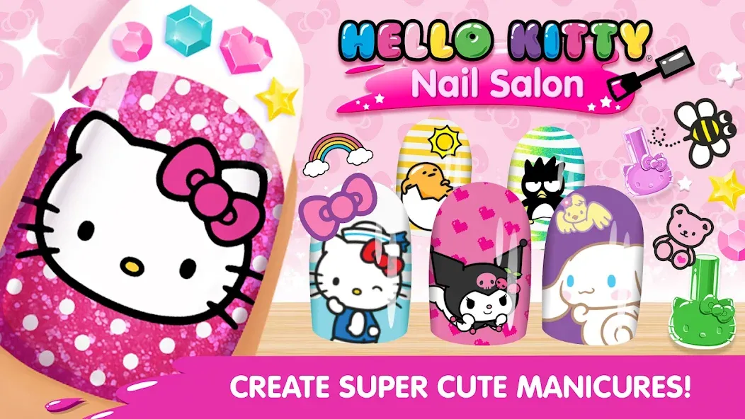 Взломанная Hello Kitty Nail Salon  [МОД Unlocked] — последняя версия apk на Андроид screen 1