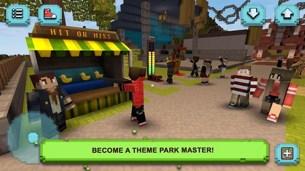 Скачать взлом Theme Park Craft: Build & Ride  [МОД Menu] — стабильная версия apk на Андроид screen 1