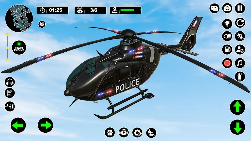 Скачать взломанную Police Helicopter Chase Game  [МОД Бесконечные монеты] — стабильная версия apk на Андроид screen 5