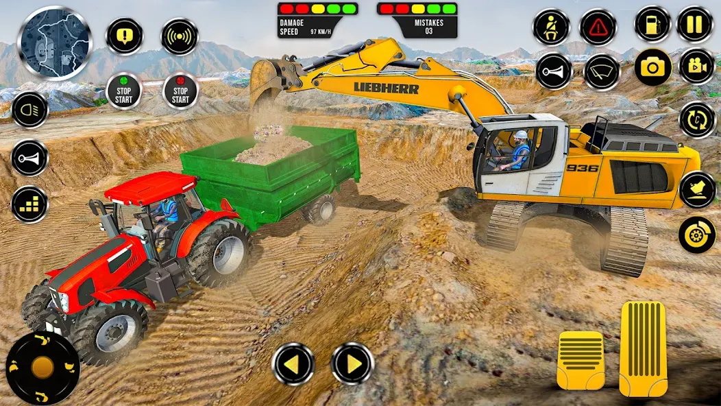 Скачать взлом Construction Machine Real JCB  [МОД Mega Pack] — стабильная версия apk на Андроид screen 1