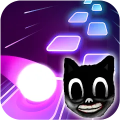 Cartoon cat - Hop tiles rush