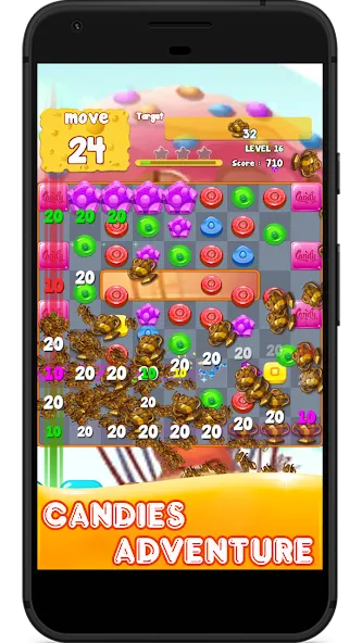 Взломанная Candy 2024-Candy Match 3 Game (Кэнди 2023)  [МОД Unlocked] — полная версия apk на Андроид screen 1