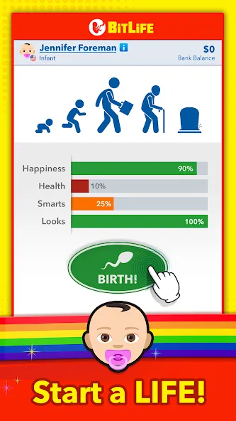 Взломанная BitLife — Life Simulator (БитЛайф)  [МОД Много денег] — полная версия apk на Андроид screen 1