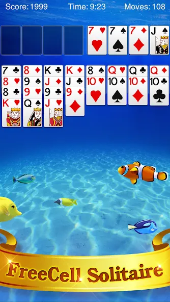 Скачать взломанную FreeCell Solitaire  [МОД Много денег] — полная версия apk на Андроид screen 1