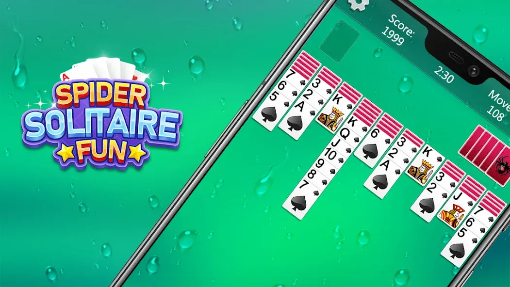 Взломанная Spider Solitaire Fun (Спайдер Солитер Фан)  [МОД Unlocked] — стабильная версия apk на Андроид screen 3