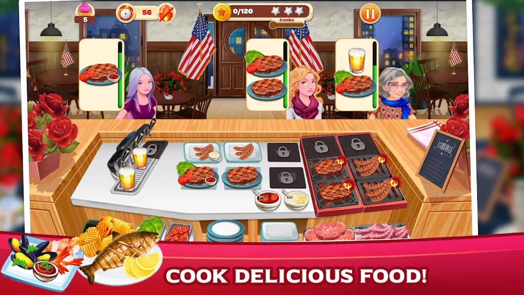 Взломанная Cooking Mastery: Kitchen games  [МОД Бесконечные монеты] — полная версия apk на Андроид screen 3