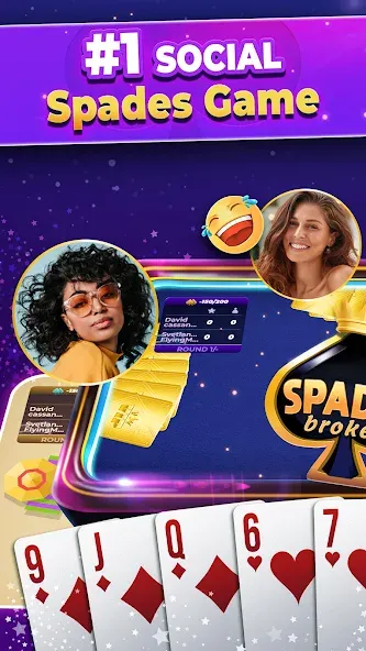 Взломанная VIP Spades — Online Card Game (ВИП Спейдс)  [МОД Mega Pack] — последняя версия apk на Андроид screen 2