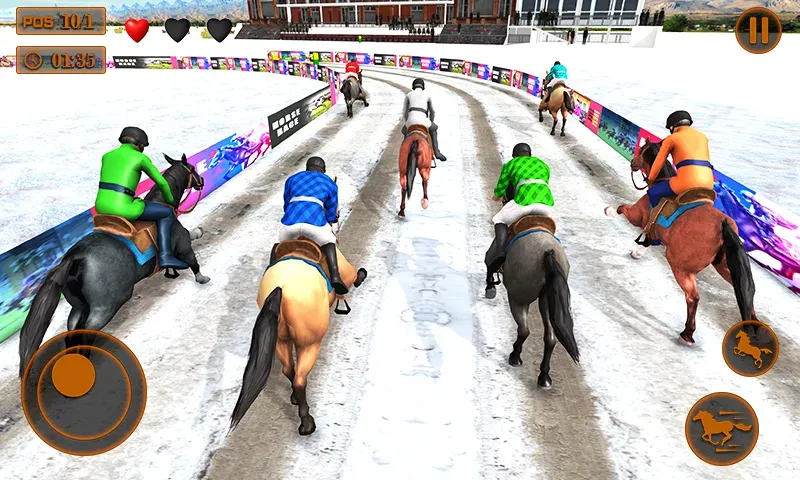 Скачать взлом Mounted Horse Racing Games  [МОД Меню] — полная версия apk на Андроид screen 3