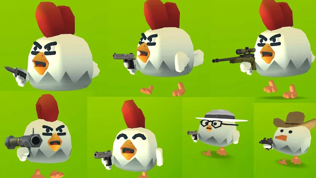 Взлом Chicken Gun (Чикен Ган)  [МОД Mega Pack] — полная версия apk на Андроид screen 1