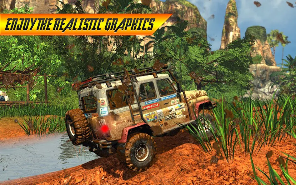 Взломанная Offroad Jeep Driving Simulator  [МОД Unlocked] — последняя версия apk на Андроид screen 1