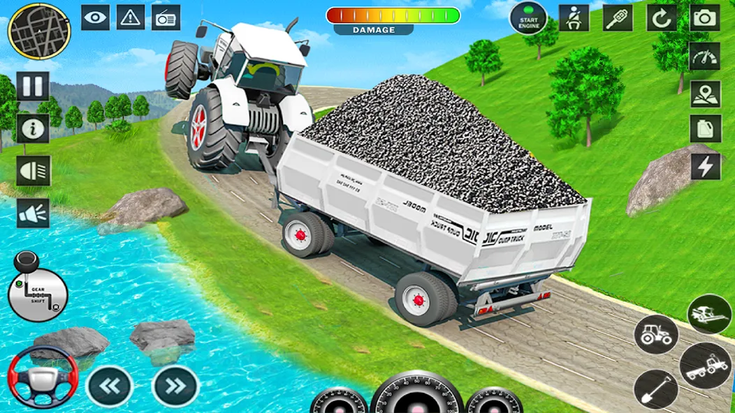 Взломанная Big Tractor Farming Simulator (Биг Трактор Фарминг Симулятор)  [МОД Бесконечные монеты] — полная версия apk на Андроид screen 1