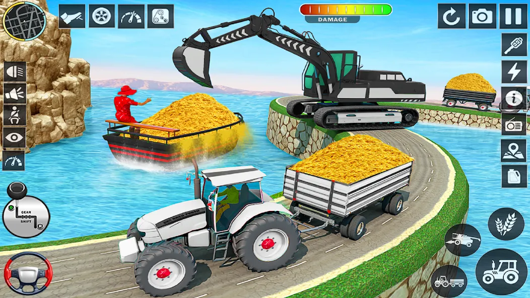 Взломанная Big Tractor Farming Simulator (Биг Трактор Фарминг Симулятор)  [МОД Бесконечные монеты] — полная версия apk на Андроид screen 2