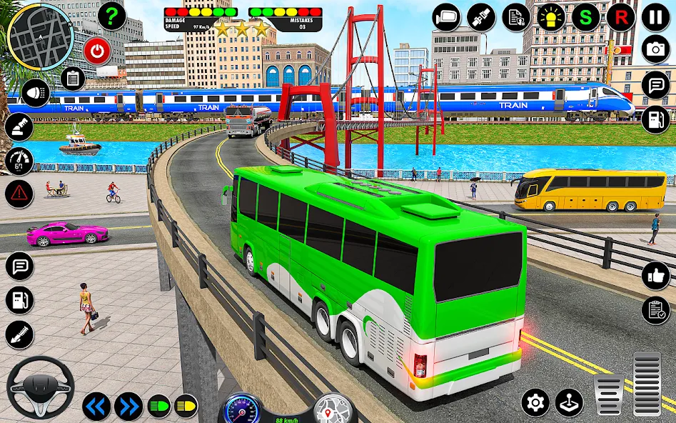 Скачать взломанную City Bus Simulator 3D Bus Game (Симулятор городского автобуса 3D  игра   )  [МОД Много денег] — стабильная версия apk на Андроид screen 4