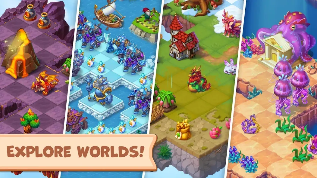 Скачать взлом Mergest Kingdom: Merge game  [МОД Все открыто] — стабильная версия apk на Андроид screen 2