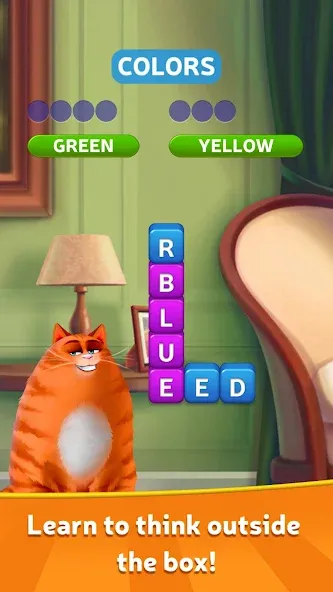 Взломанная Kitty Scramble: Word Game  [МОД Бесконечные монеты] — стабильная версия apk на Андроид screen 1