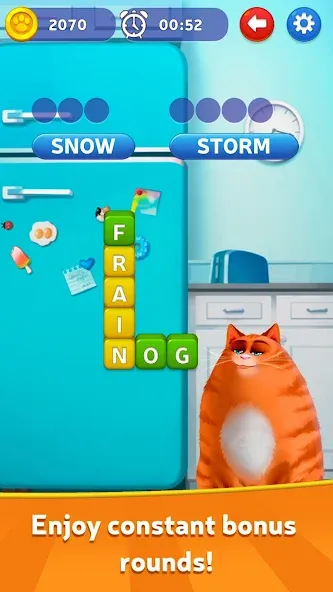 Взломанная Kitty Scramble: Word Game  [МОД Бесконечные монеты] — стабильная версия apk на Андроид screen 3