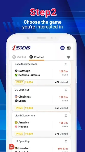 Скачать взлом Legend Fantasy- Fantasy sports (Легенда фэнтези)  [МОД Menu] — стабильная версия apk на Андроид screen 3