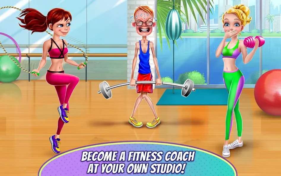 Скачать взломанную Fitness Girl — Dance & Play  [МОД Unlocked] — полная версия apk на Андроид screen 2