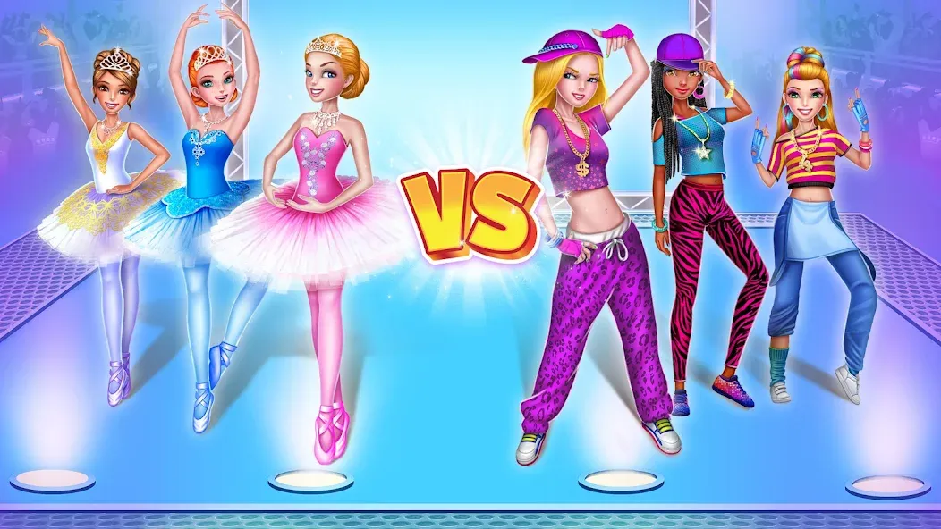 Скачать взломанную Dance Clash: Ballet vs Hip Hop  [МОД Много монет] — последняя версия apk на Андроид screen 1