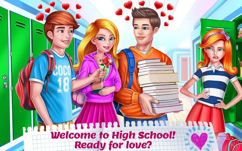 Взлом High School Crush — Love Story  [МОД Mega Pack] — последняя версия apk на Андроид screen 1