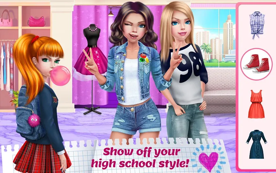 Взлом High School Crush — Love Story  [МОД Mega Pack] — последняя версия apk на Андроид screen 3