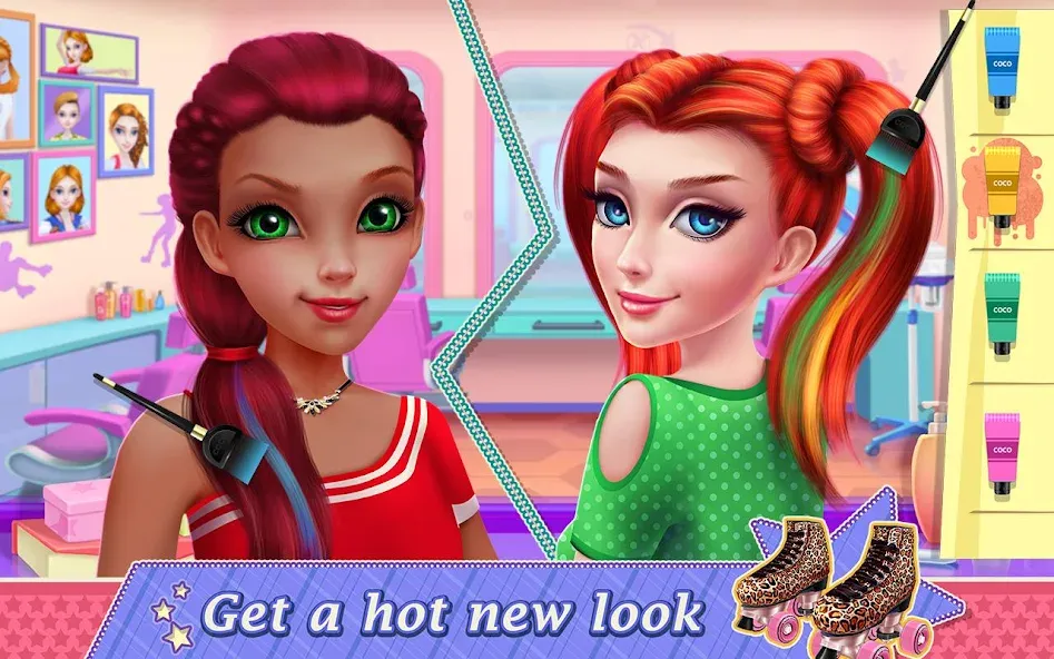 Скачать взломанную Roller Skating Girls  [МОД Много денег] — полная версия apk на Андроид screen 3