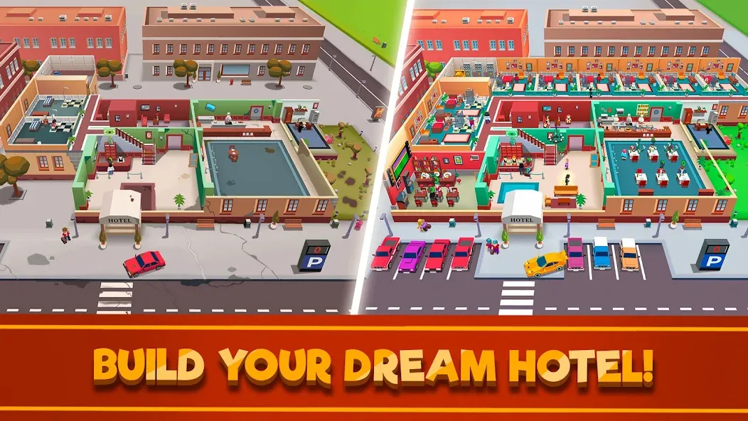 Скачать взломанную Hotel Empire Tycoon－Idle Game  [МОД Бесконечные монеты] — последняя версия apk на Андроид screen 1