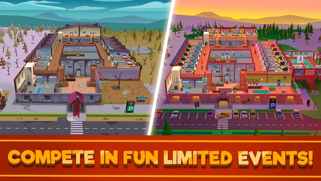 Скачать взломанную Hotel Empire Tycoon－Idle Game  [МОД Бесконечные монеты] — последняя версия apk на Андроид screen 3