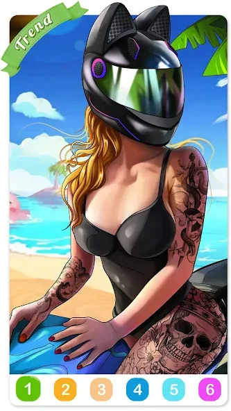 Взлом Tattoo Coloring games  [МОД Бесконечные монеты] — полная версия apk на Андроид screen 1