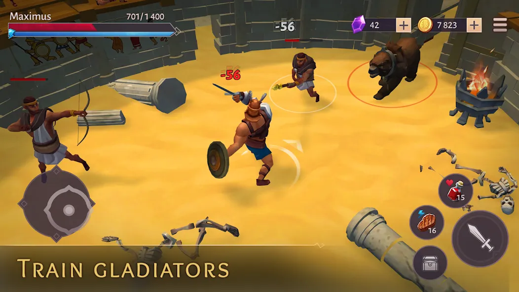 Скачать взломанную Gladiators: Survival in Rome  [МОД Unlimited Money] — последняя версия apk на Андроид screen 3