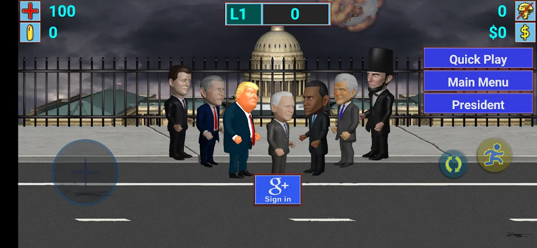 Взломанная Aliens vs President (Элиены против Президента)  [МОД Много монет] — полная версия apk на Андроид screen 1