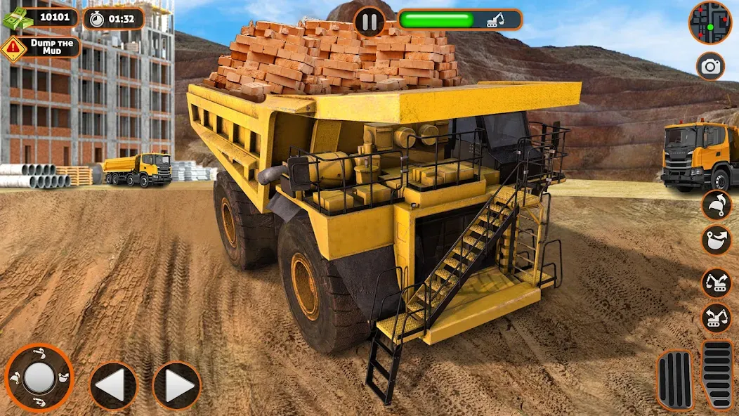 Скачать взлом Construction Dump Truck Game (Конструкционный симулятор самосвала)  [МОД Бесконечные деньги] — последняя версия apk на Андроид screen 2