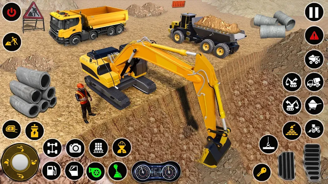 Скачать взлом Construction Dump Truck Game (Конструкционный симулятор самосвала)  [МОД Бесконечные деньги] — последняя версия apk на Андроид screen 5