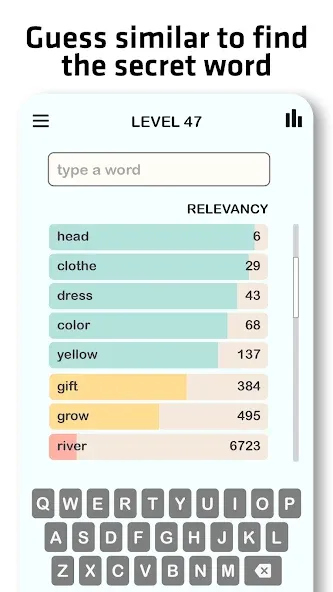 Взлом Contexto — Similar Word (Контекст)  [МОД Меню] — последняя версия apk на Андроид screen 2