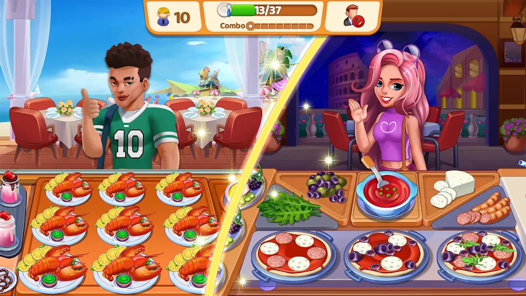 Скачать взломанную Food Voyage: Fun Cooking Games (Фуд Воядж)  [МОД Mega Pack] — последняя версия apk на Андроид screen 5