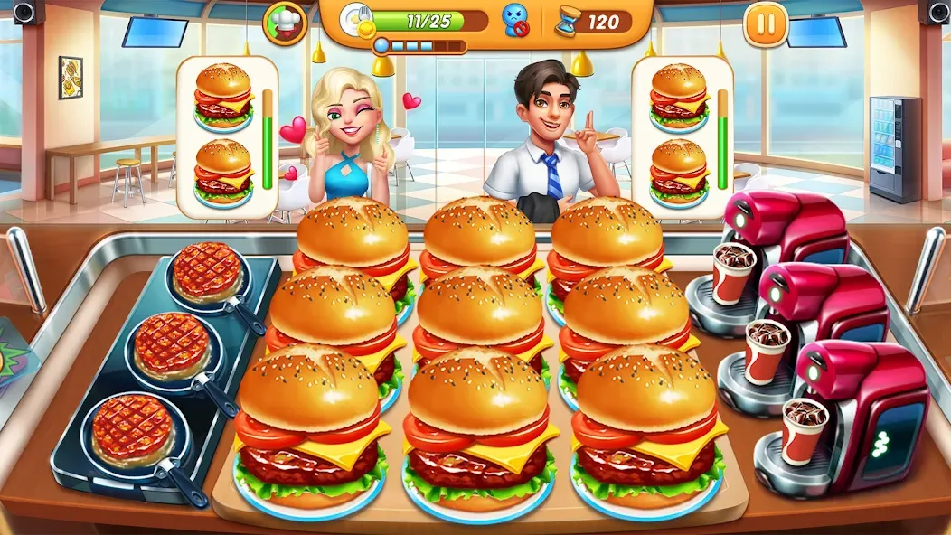 Взлом Cooking City — Cooking Games (Кукинг Сити)  [МОД Mega Pack] — полная версия apk на Андроид screen 3