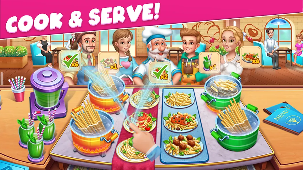 Взлом Cooking Taste Restaurant Games  [МОД Unlocked] — стабильная версия apk на Андроид screen 3