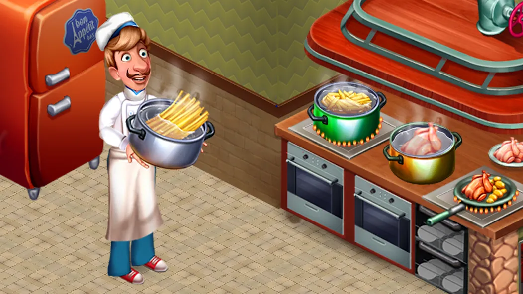 Взлом Cooking Team: Restaurant Games  [МОД Все открыто] — полная версия apk на Андроид screen 2