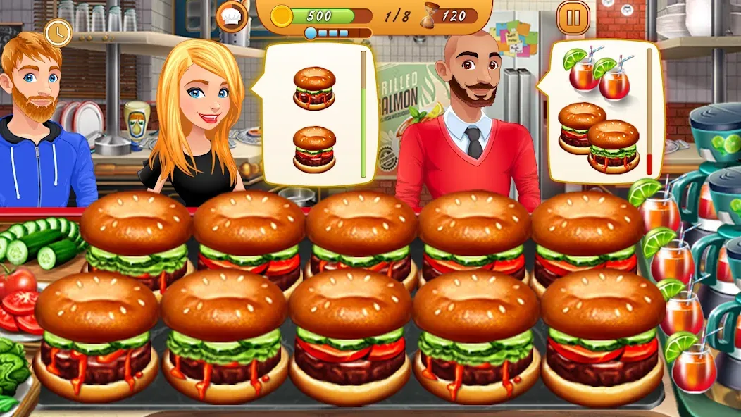 Взлом Cooking Team: Restaurant Games  [МОД Все открыто] — полная версия apk на Андроид screen 4