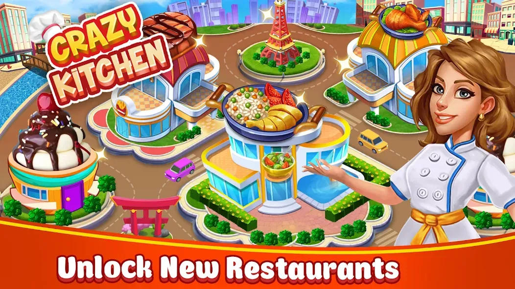 Взлом Food Game Crazy Super Chef  [МОД Меню] — последняя версия apk на Андроид screen 1