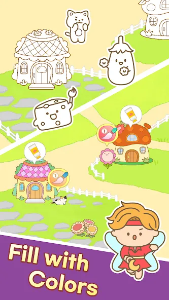 Взлом Color Town: My Lovely World (Цолор Таун)  [МОД Много монет] — стабильная версия apk на Андроид screen 5