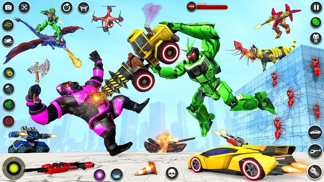 Взломанная Dino Robot — Car Robot Games (Дино Робот)  [МОД Unlocked] — последняя версия apk на Андроид screen 4