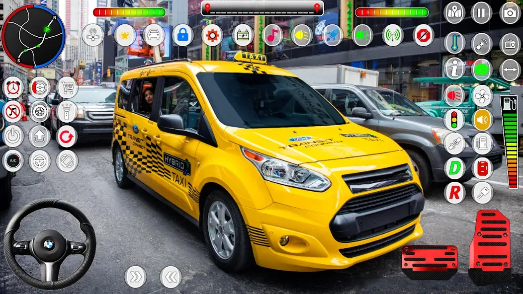 Скачать взлом US Taxi Game 2023-Taxi Driver  [МОД Много денег] — стабильная версия apk на Андроид screen 3