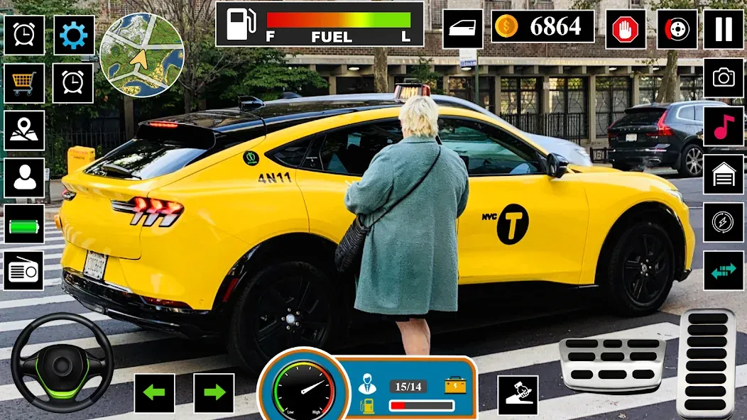Скачать взлом US Taxi Game 2023-Taxi Driver  [МОД Много денег] — стабильная версия apk на Андроид screen 4