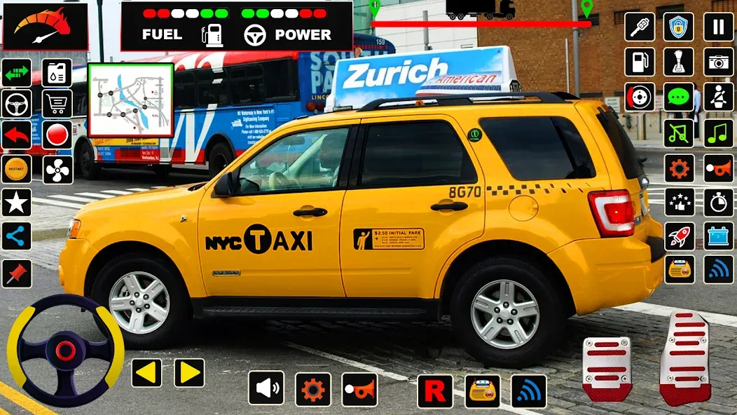 Скачать взлом US Taxi Game 2023-Taxi Driver  [МОД Много денег] — стабильная версия apk на Андроид screen 5