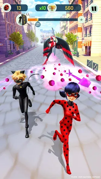 Скачать взломанную Miraculous Ladybug & Cat Noir  [МОД Бесконечные деньги] — последняя версия apk на Андроид screen 5