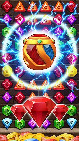 Скачать взломанную Jewel Ancient Pyramid Treasure  [МОД Unlocked] — полная версия apk на Андроид screen 1