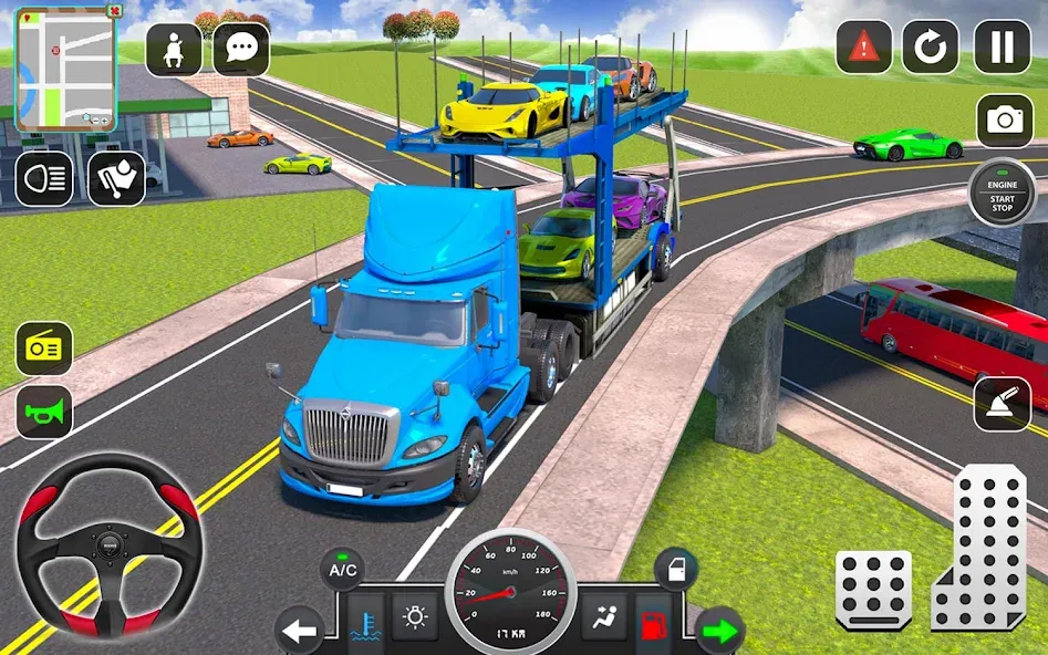 Взлом Trailer Truck Car Transport 3D  [МОД Menu] — последняя версия apk на Андроид screen 2