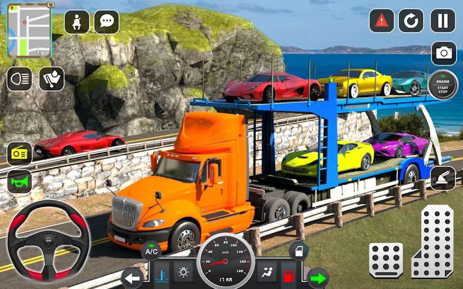 Взлом Trailer Truck Car Transport 3D  [МОД Menu] — последняя версия apk на Андроид screen 4