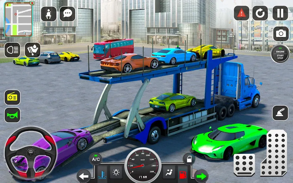 Взлом Trailer Truck Car Transport 3D  [МОД Menu] — последняя версия apk на Андроид screen 5